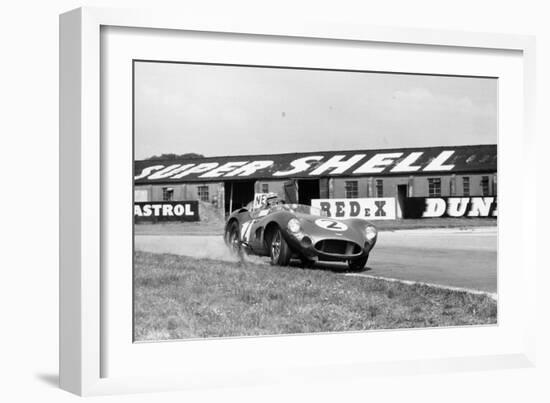 Carroll Shelby Driving Aston Martin Dbr1, Tt Race, Goodwood, Sussex, 1959-Maxwell Boyd-Framed Photographic Print