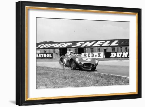 Carroll Shelby Driving Aston Martin Dbr1, Tt Race, Goodwood, Sussex, 1959-Maxwell Boyd-Framed Photographic Print