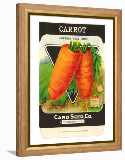 Carrot Seed Packet-null-Framed Stretched Canvas