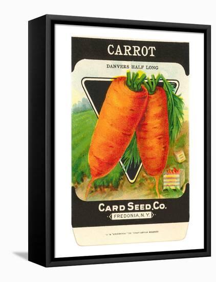 Carrot Seed Packet-null-Framed Stretched Canvas