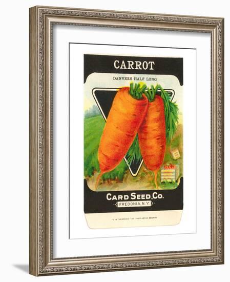 Carrot Seed Packet-null-Framed Art Print