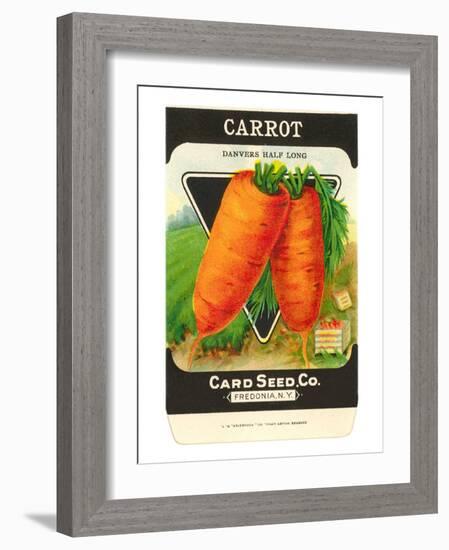 Carrot Seed Packet-null-Framed Art Print