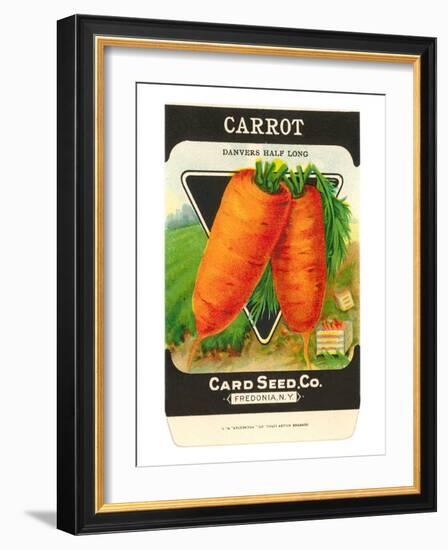 Carrot Seed Packet-null-Framed Art Print