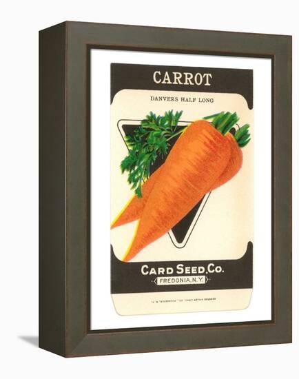 Carrot Seed Packet-null-Framed Stretched Canvas