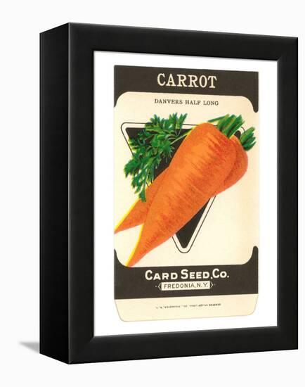 Carrot Seed Packet-null-Framed Stretched Canvas