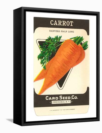 Carrot Seed Packet-null-Framed Stretched Canvas