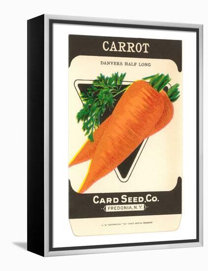 Carrot Seed Packet-null-Framed Stretched Canvas