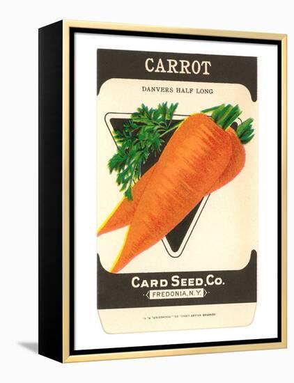 Carrot Seed Packet-null-Framed Stretched Canvas