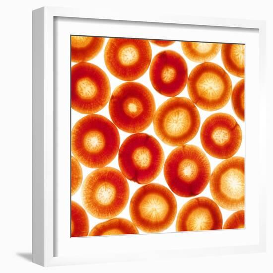 Carrot Slices-Mark Sykes-Framed Premium Photographic Print