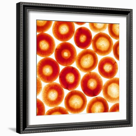 Carrot Slices-Mark Sykes-Framed Premium Photographic Print