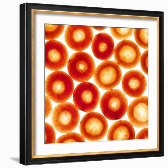 Carrot Slices-Mark Sykes-Framed Premium Photographic Print