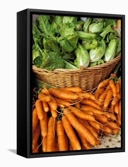 Carrots and Greens, Ferry Building Farmer's Market, San Francisco, California, USA-Inger Hogstrom-Framed Premier Image Canvas