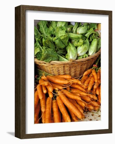 Carrots and Greens, Ferry Building Farmer's Market, San Francisco, California, USA-Inger Hogstrom-Framed Photographic Print