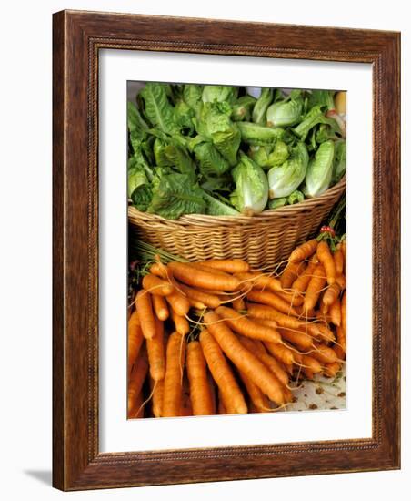 Carrots and Greens, Ferry Building Farmer's Market, San Francisco, California, USA-Inger Hogstrom-Framed Photographic Print