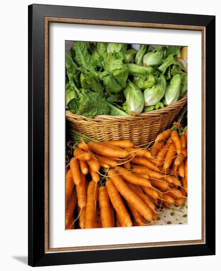 Carrots and Greens, Ferry Building Farmer's Market, San Francisco, California, USA-Inger Hogstrom-Framed Photographic Print