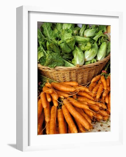 Carrots and Greens, Ferry Building Farmer's Market, San Francisco, California, USA-Inger Hogstrom-Framed Photographic Print