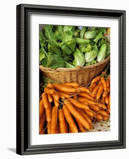 Carrots and Greens, Ferry Building Farmer's Market, San Francisco, California, USA-Inger Hogstrom-Framed Photographic Print