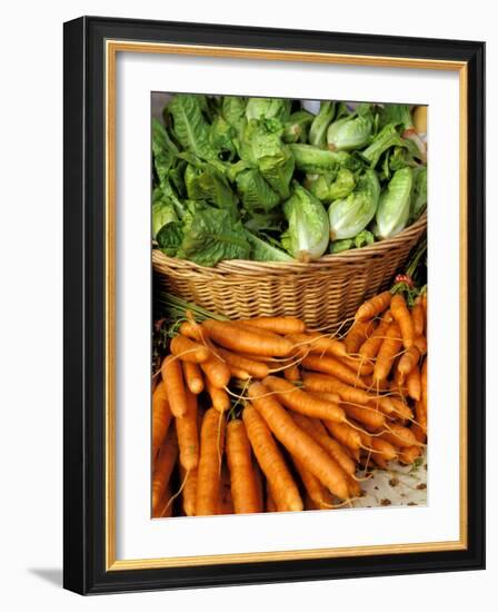 Carrots and Greens, Ferry Building Farmer's Market, San Francisco, California, USA-Inger Hogstrom-Framed Photographic Print