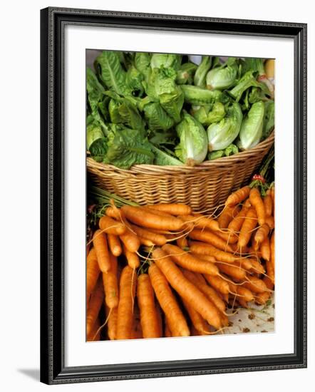 Carrots and Greens, Ferry Building Farmer's Market, San Francisco, California, USA-Inger Hogstrom-Framed Photographic Print