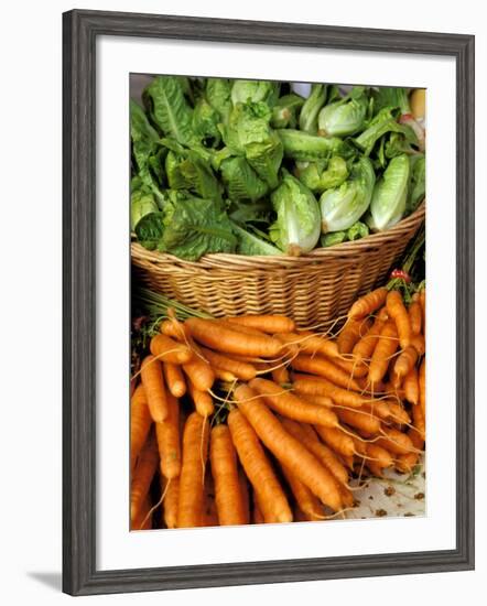 Carrots and Greens, Ferry Building Farmer's Market, San Francisco, California, USA-Inger Hogstrom-Framed Photographic Print