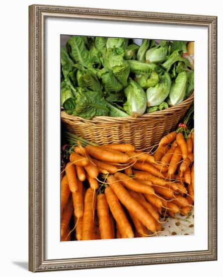 Carrots and Greens, Ferry Building Farmer's Market, San Francisco, California, USA-Inger Hogstrom-Framed Photographic Print