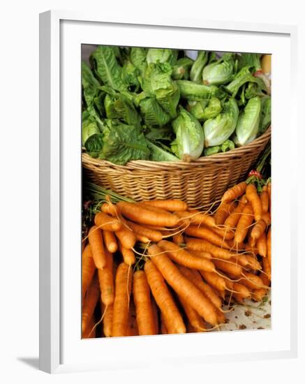 Carrots and Greens, Ferry Building Farmer's Market, San Francisco, California, USA-Inger Hogstrom-Framed Photographic Print