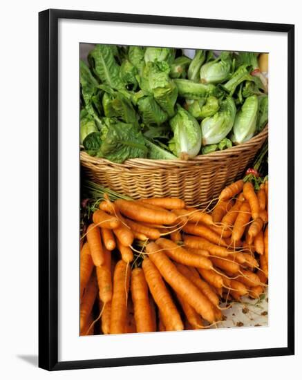 Carrots and Greens, Ferry Building Farmer's Market, San Francisco, California, USA-Inger Hogstrom-Framed Photographic Print