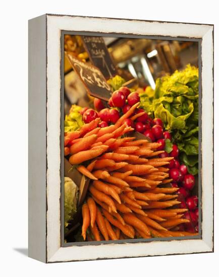 Carrots, Central Market, Malaga, Spain-Walter Bibikow-Framed Premier Image Canvas