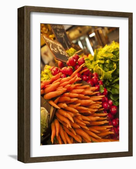 Carrots, Central Market, Malaga, Spain-Walter Bibikow-Framed Photographic Print