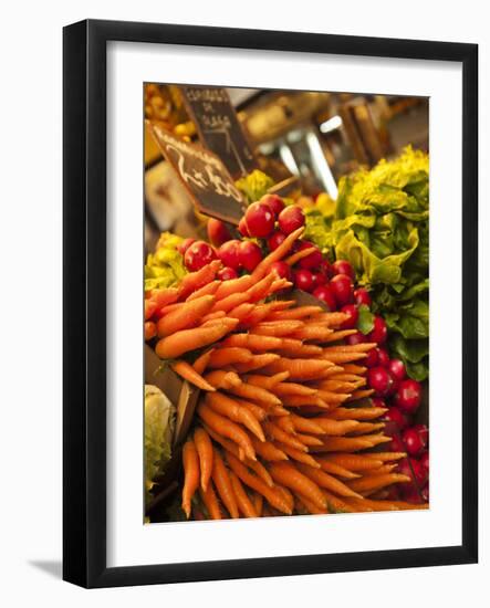 Carrots, Central Market, Malaga, Spain-Walter Bibikow-Framed Photographic Print