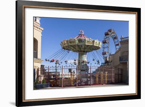 Carrousel and Big Wheel, Prater, 2nd Area, Vienna, Austria, Europe-Gerhard Wild-Framed Photographic Print