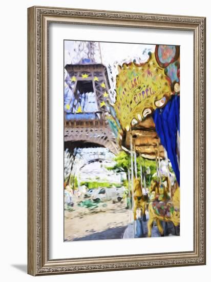 Carrousel Eiffel - In the Style of Oil Painting-Philippe Hugonnard-Framed Giclee Print