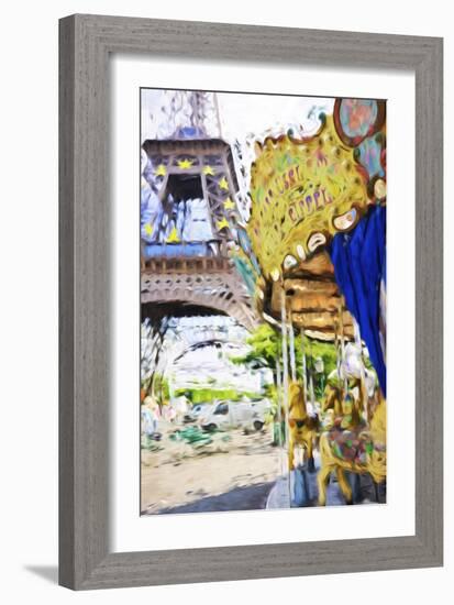 Carrousel Eiffel - In the Style of Oil Painting-Philippe Hugonnard-Framed Giclee Print