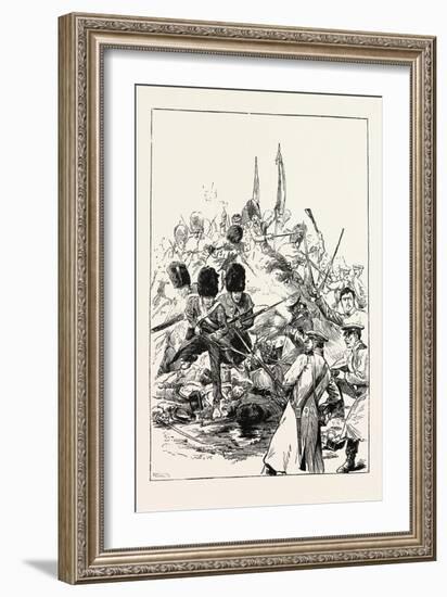 Carry High the Colours, the Guards Defending the Sandbag Battery at Inkerman-William Barnes Wollen-Framed Giclee Print