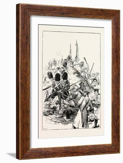 Carry High the Colours, the Guards Defending the Sandbag Battery at Inkerman-William Barnes Wollen-Framed Giclee Print