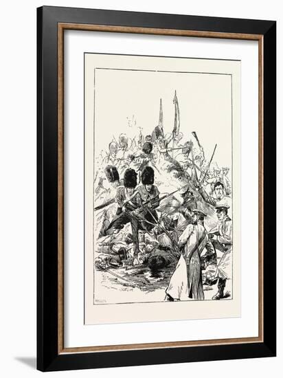 Carry High the Colours, the Guards Defending the Sandbag Battery at Inkerman-William Barnes Wollen-Framed Giclee Print