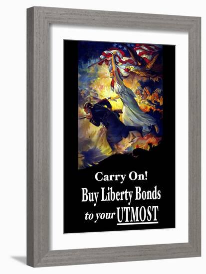 Carry On! Buy Liberty Bonds to Your Utmost-Edwin Howland Blashfield-Framed Art Print