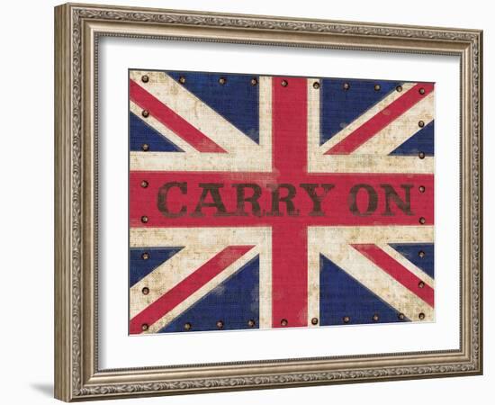 Carry on Union Jack-Sam Appleman-Framed Art Print