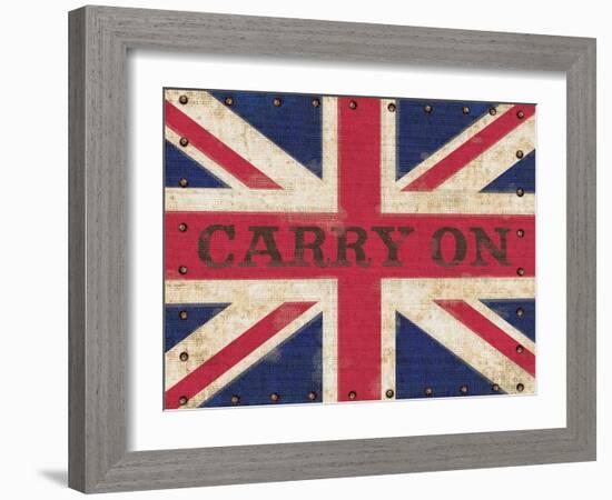 Carry on Union Jack-Sam Appleman-Framed Art Print