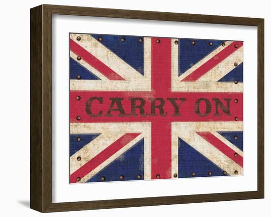 Carry on Union Jack-Sam Appleman-Framed Art Print