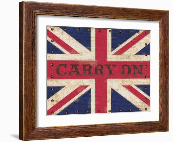 Carry on Union Jack-Sam Appleman-Framed Art Print