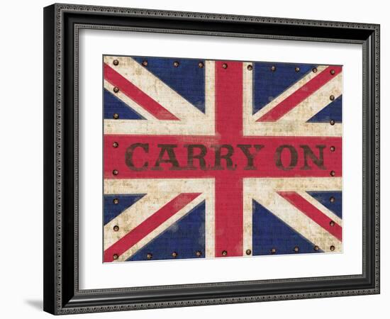 Carry on Union Jack-Sam Appleman-Framed Art Print