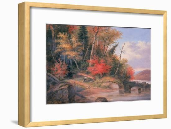 Carrying a Canoe to the River, St. Maurice-Cornelius Krieghoff-Framed Giclee Print