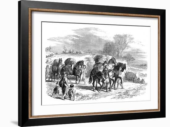 Carrying Bread to London on Pack-Horses, C1895-null-Framed Giclee Print