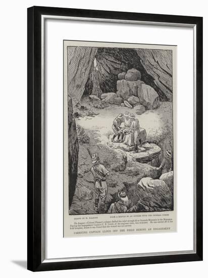 Carrying Captain Lloyd Off the Field During an Engagement-William Ralston-Framed Giclee Print
