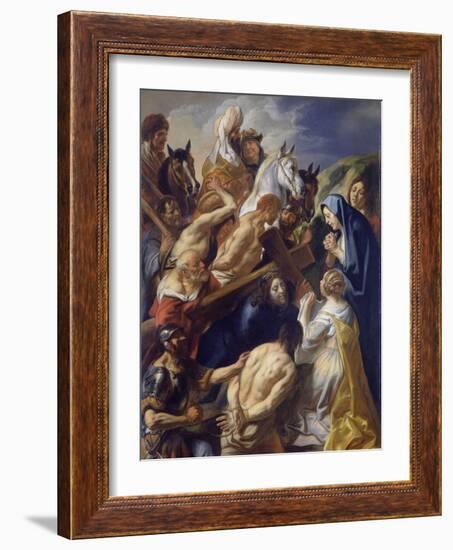 Carrying of the Cross-Jacob Jordaens-Framed Art Print