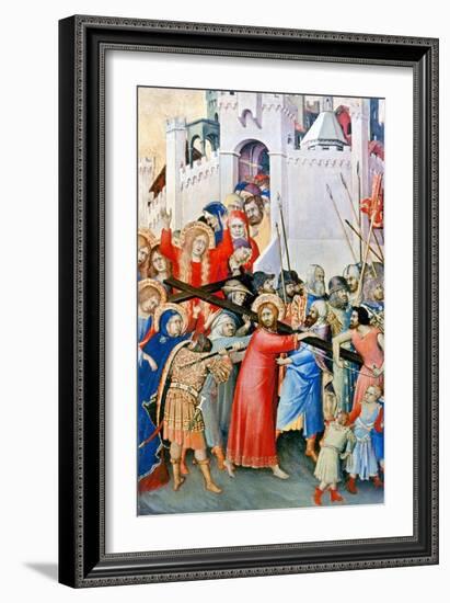 Carrying the Cross-Simone Martini-Framed Giclee Print