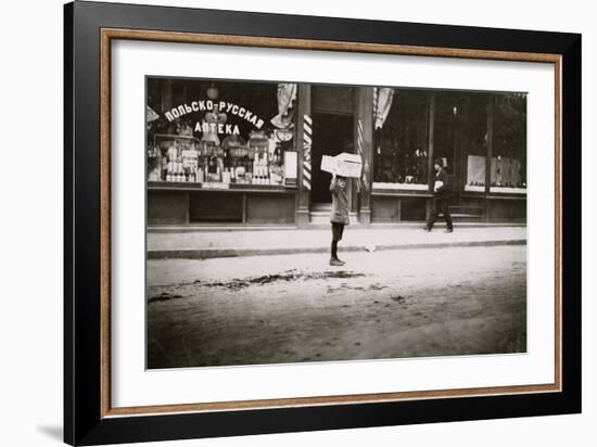 Carrying Wood Home-Lewis Wickes Hine-Framed Photo