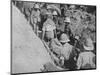 'Carrying wounded through the trenches', 1915-Unknown-Mounted Photographic Print