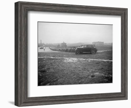 Cars at the Riley Motor Club Rally, Croydon Aerodrome, 25 April 1931-Bill Brunell-Framed Photographic Print